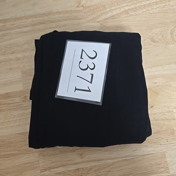 NWT Eileen Fisher Jumpsuit Women Small Black Stretch Jersey Wide Leg Faux Wrap - Picture 10 of 10